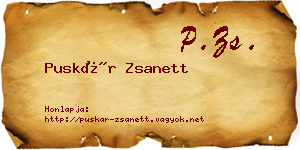 Puskár Zsanett névjegykártya