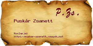 Puskár Zsanett névjegykártya