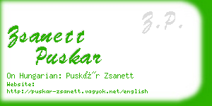 zsanett puskar business card